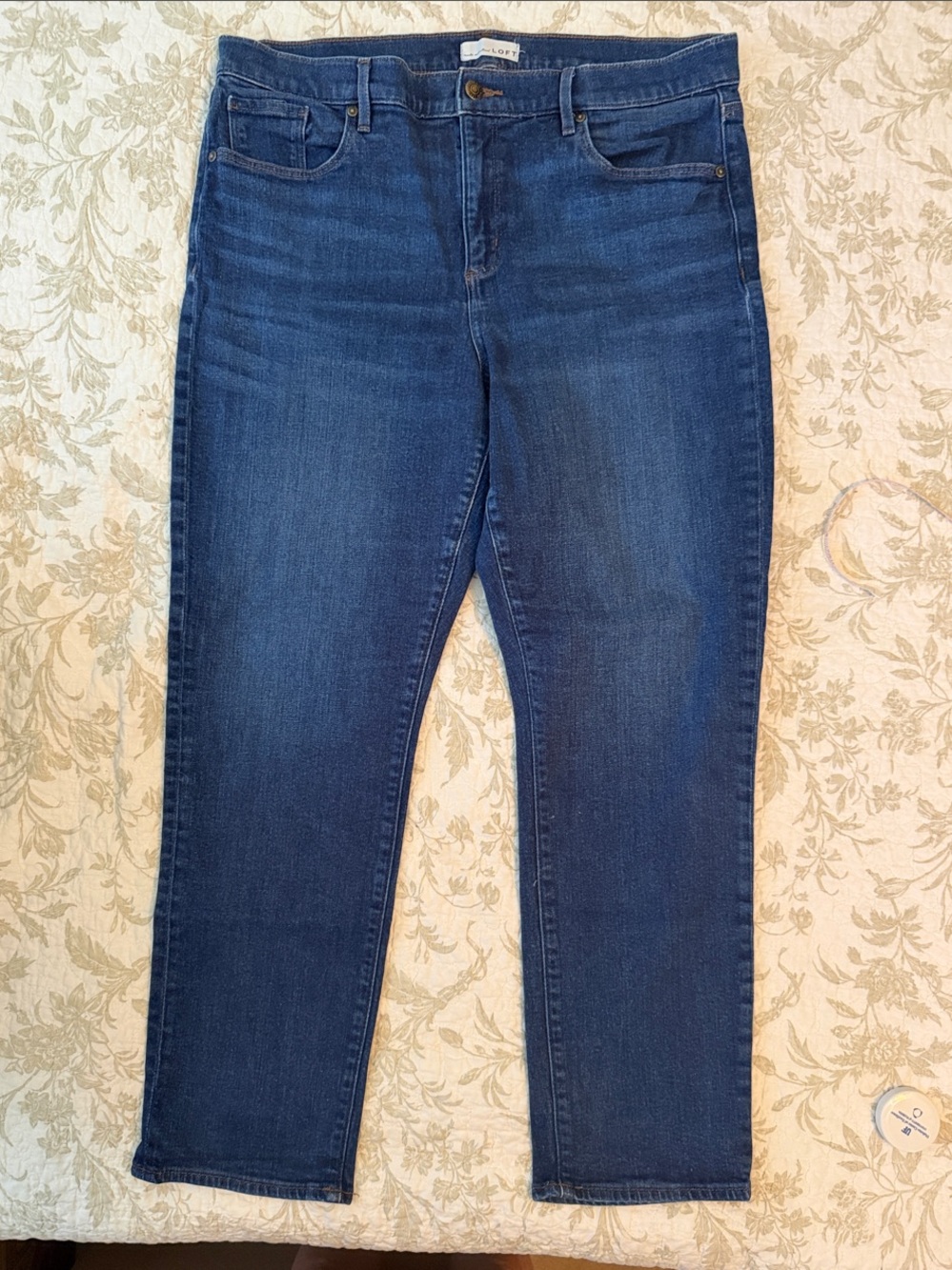 LOFT “The Super Soft Girlfriend” Jean. Size 33/16. Dark rinse. Gently used.